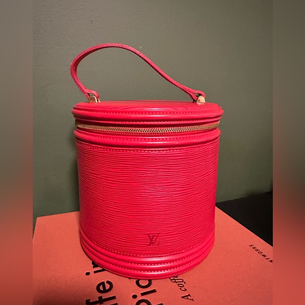 SOLD Louis Vuitton Red Epi Leather Cannes Vanity Bag